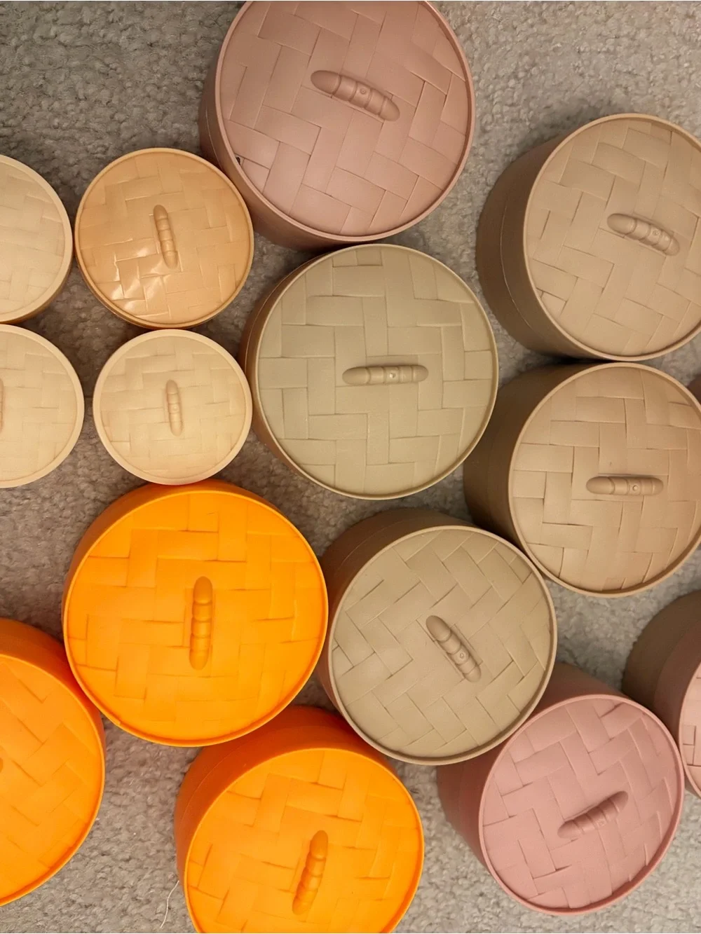 Empty toy dumpling Woven plastic Storage Canisters